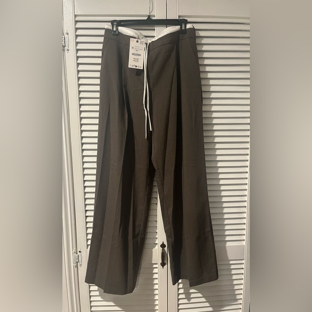 Zara Brown Trousers with Drawstring